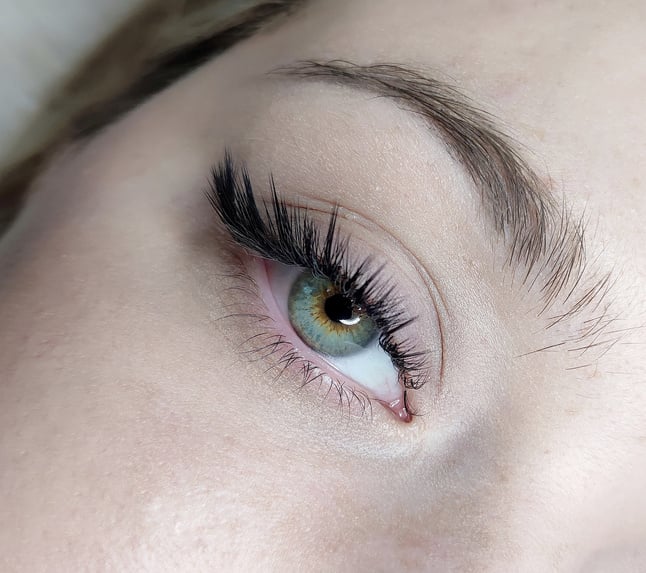 Woman with Eyelash Extension Closeup